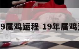 2019属鸡运程 19年属鸡运势